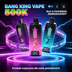 Bang King Vapen 8in1 500K Puff | Jednorazowy e‑papieros LCD USB‑C
