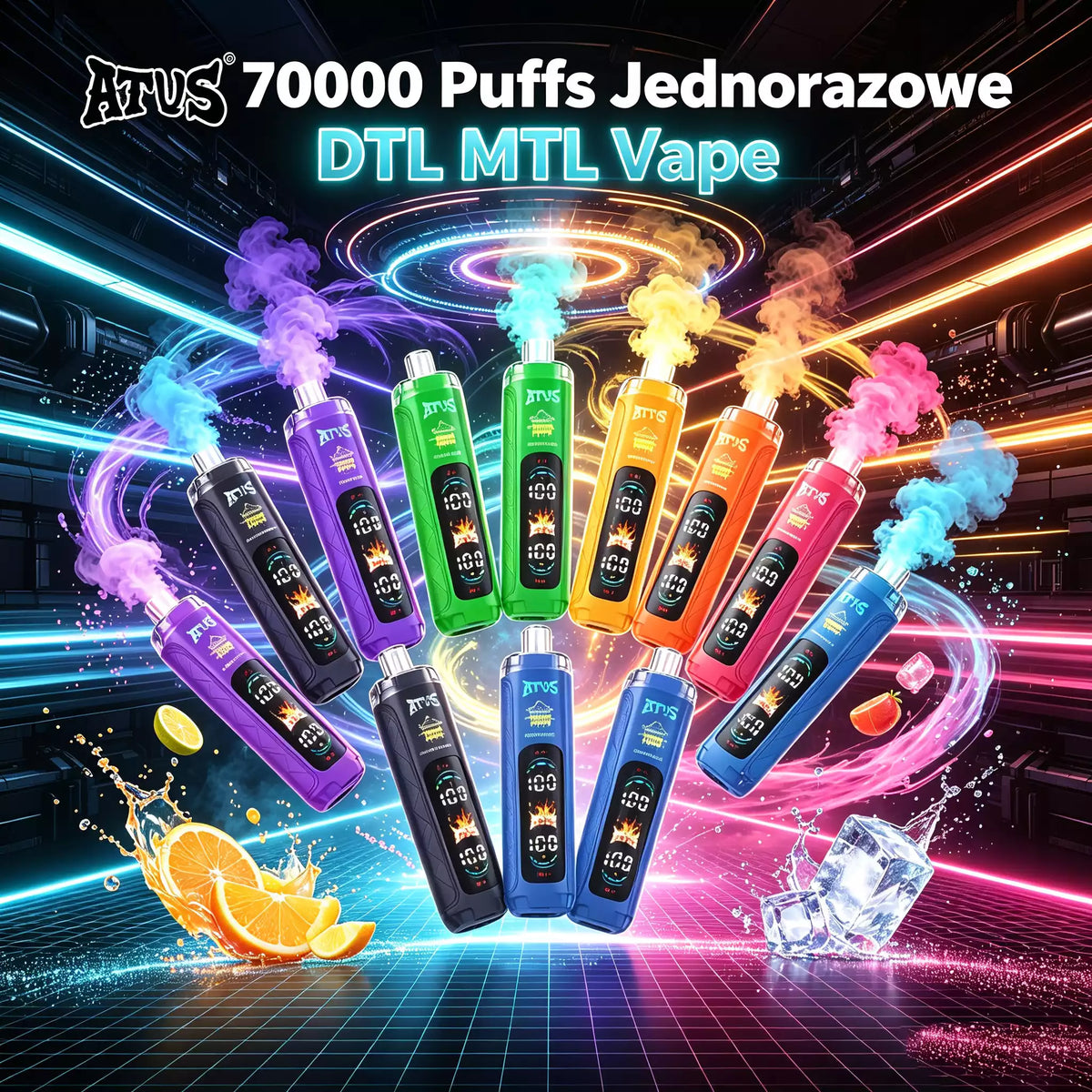 ATVS 70000 Puffs Jednorazowe DTL MTL Vape