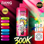 Bang Legend Geek 300K Jednorazowy waporyzator -Kiwi+ marakuja i gujawa + Winogrono z lodem + Namiętny pocałunek + Arbuz z kwaśną brzoskwinią