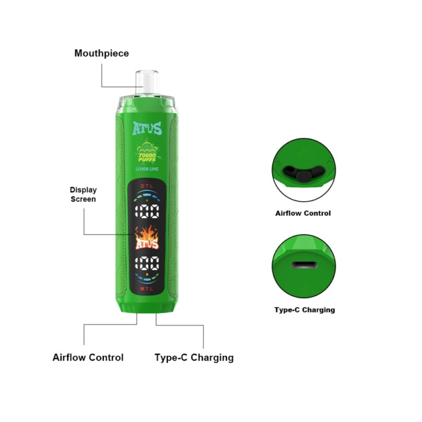 ATVS 70000 Puffs Jednorazowe DTL MTL Vape