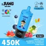 Bang Leader 450K Jednorazowy waporyzator – 450 000 zaciągnięć, 15-w-1, system smakowy | Regulowany poziom lodu | Podwójne urządzenie MTL i DTL