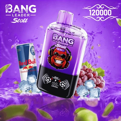 Bang Leader 120K o dwóch smakach | Magnetyczny przełącznik suwakowy | 120 000 zaciągnięć | Jednorazowy waporyzator Fresh Swap Technology - Blue Razz & Love 66