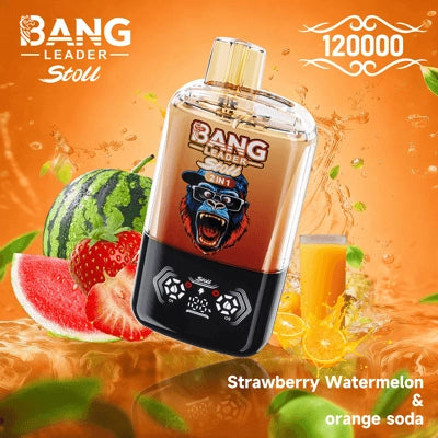 Bang Leader 120K o dwóch smakach | Magnetyczny przełącznik suwakowy | 120 000 zaciągnięć | Jednorazowy waporyzator Fresh Swap Technology - Blue Razz & Love 66
