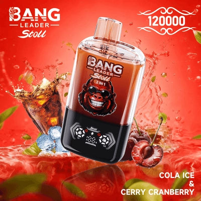 Bang Leader 120K o dwóch smakach | Magnetyczny przełącznik suwakowy | 120 000 zaciągnięć | Jednorazowy waporyzator Fresh Swap Technology - Blue Razz & Love 66