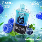 Bang Leader 120K o dwóch smakach | Magnetyczny przełącznik suwakowy | 120 000 zaciągnięć | Jednorazowy waporyzator Fresh Swap Technology - Blue Razz & Love 66