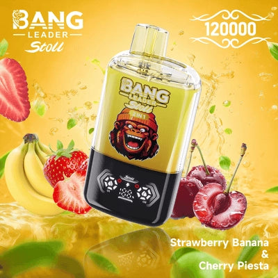 Bang Leader 120K o dwóch smakach | Magnetyczny przełącznik suwakowy | 120 000 zaciągnięć | Jednorazowy waporyzator Fresh Swap Technology - Blue Razz & Love 66