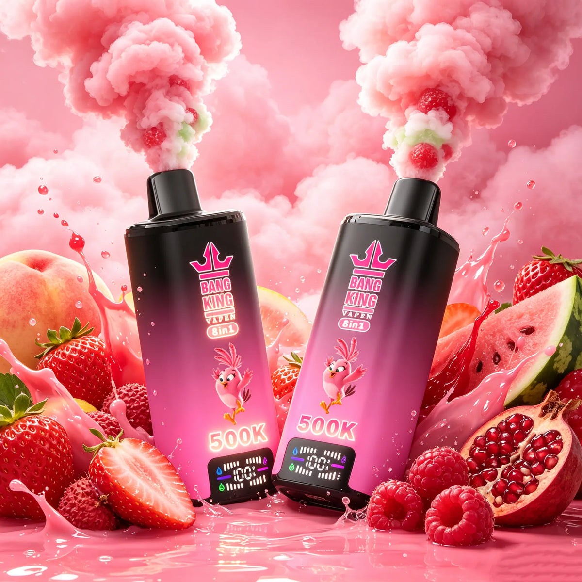 Bang King Vapen 8in1 500K Puff | Jednorazowy e‑papieros LCD USB‑C