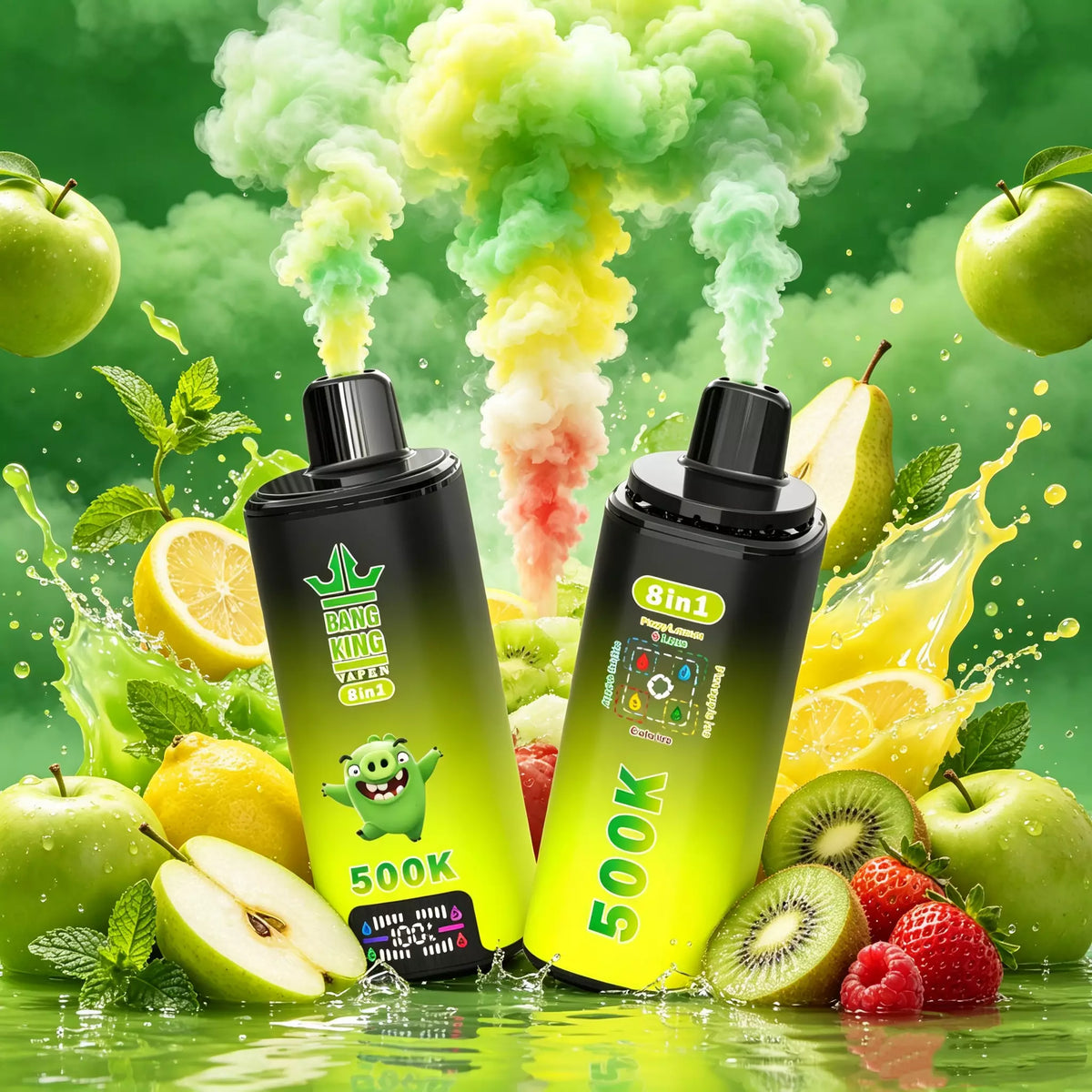 Bang King Vapen 8in1 500K Puff | Jednorazowy e‑papieros LCD USB‑C